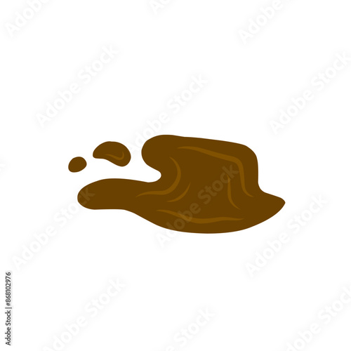 mud puddle vector illustration
