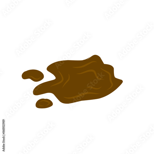 mud puddle vector illustration
