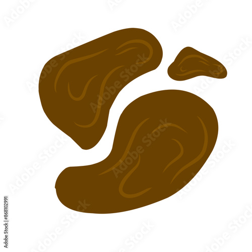 mud puddle vector illustration