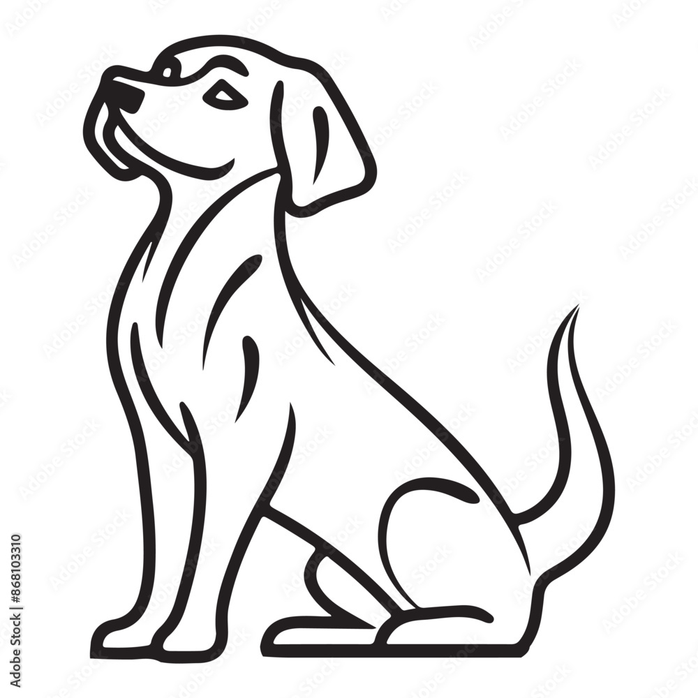 Tuck dog single Line Icon Vector Design outline.
Tuck dog single Line Icon Vector Design outline.