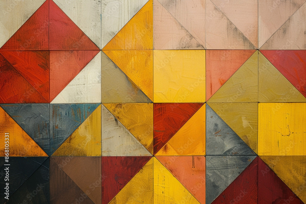 Fototapeta premium Abstract geometric pattern with warm earthy colors