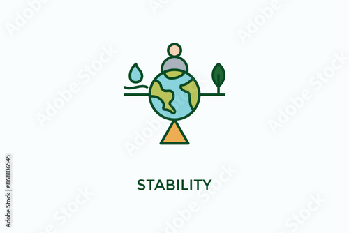 Stability Vector Icon Or Logo Illustration
