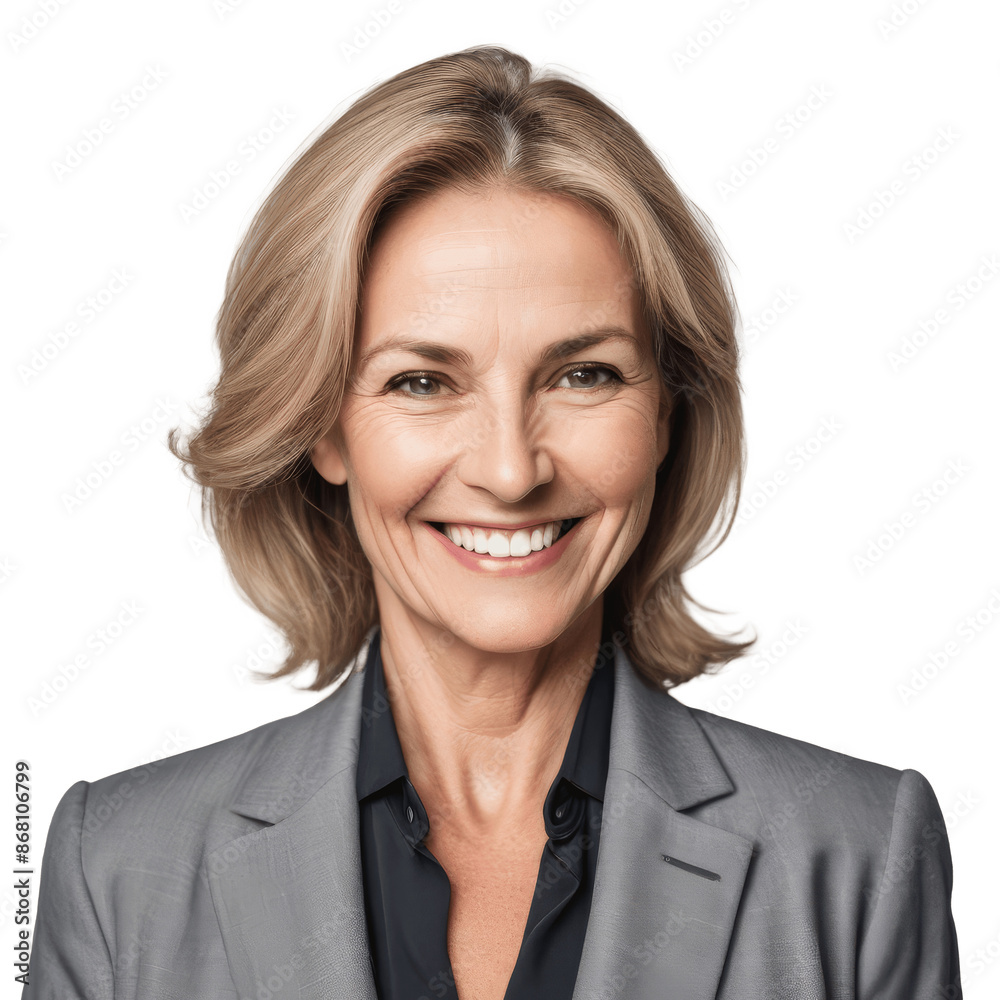 portrait of a smiling senior business woman in suit isolated on transparent background portrait of a smiling senior business woman in suit isolated on transparent background