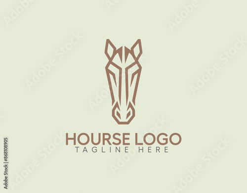 Abstract creative geometric logo horse head