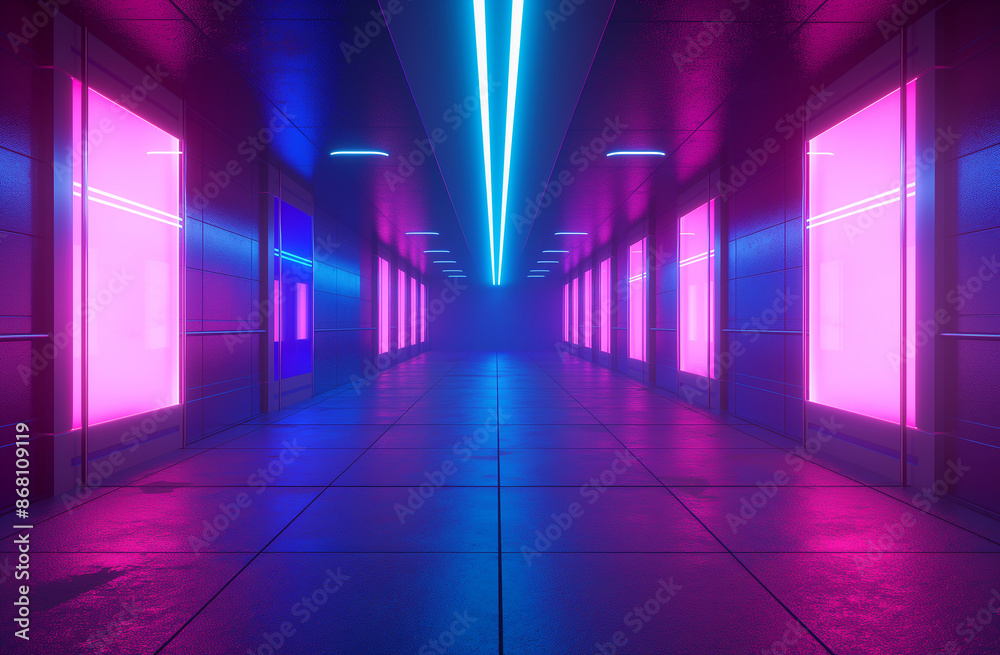Dynamic technology stairs background