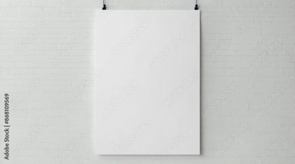Blank flyer poster isolated on grey to replace your design Blank flyer poster isolated on grey to replace your design