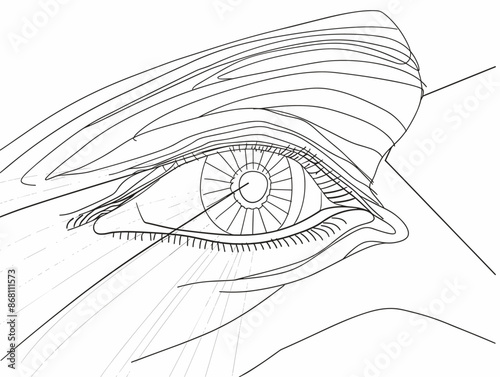 Minimalistic Single Line Ophthalmology Exam Eye Diagnosis
