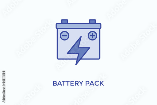Battery Pack Vector Icon Or Logo Illustration