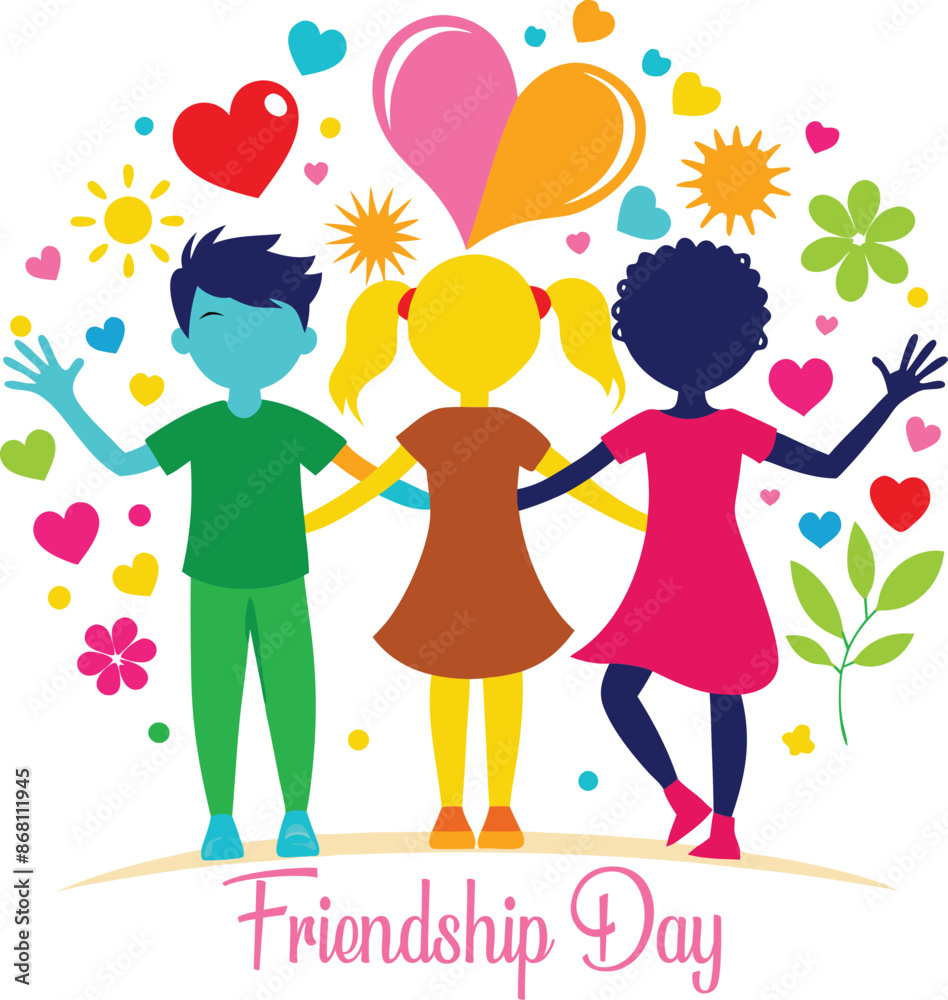 Happy Friendship Day abstract vector illustration design. Happy Friendship Day abstract vector illustration design.