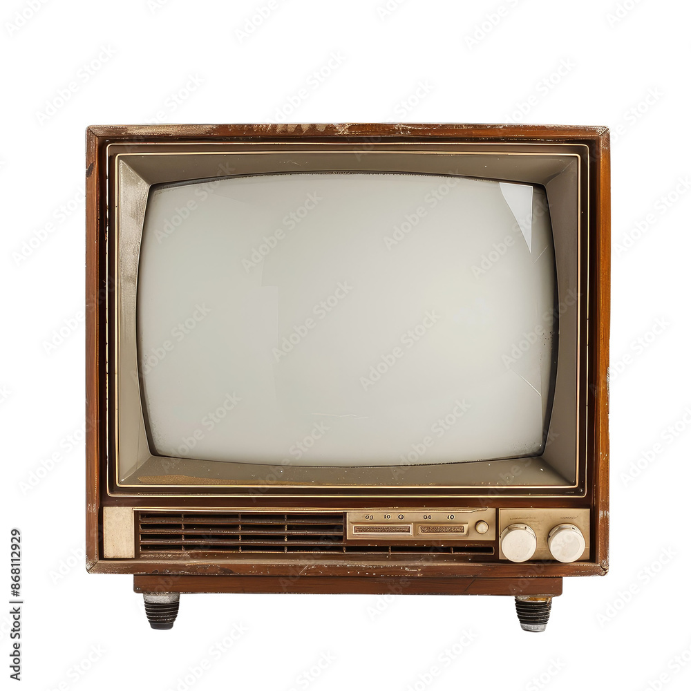 Retro television isolated on the transparent background Retro television isolated on the transparent background