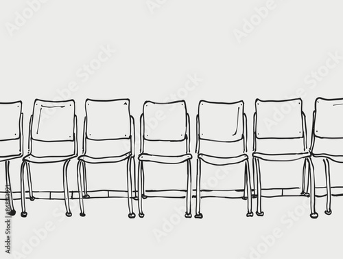 Serene Waiting Room: Patience and Hope Embodied in a Single Line