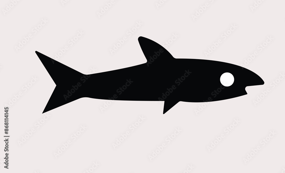shark cartoon isolated on white black fish icon shark cartoon isolated on white black fish icon
