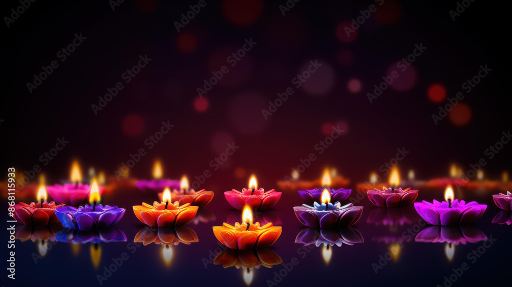 Vibrant Diwali background with copy space Vibrant Diwali background with copy space