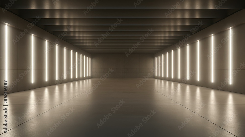 Radiant beam of light shining in vast darkness, creating ethereal minimalist Zen ambiance. Radiant beam of light shining in vast darkness, creating ethereal minimalist Zen ambiance.