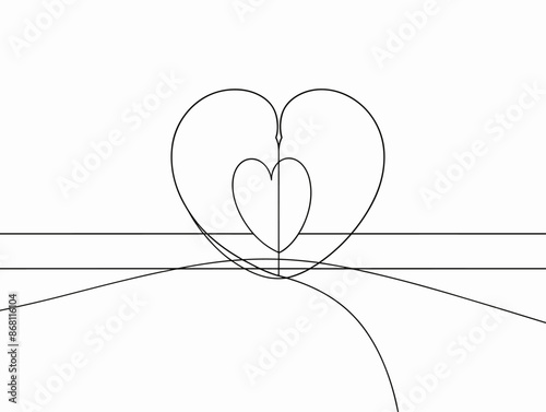 Single-Line Heart Transformation: Embracing Healing's Power Through Simplicity