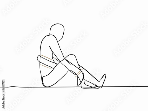 Healing Power: A Single Line Depiction of Resilience and Restoration