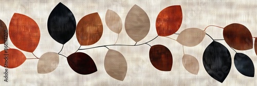 Abstract Minimalistic Watercolor Geometric Nordic Scandinavian Bohemian Pattern Art in Muted Pantone Tones Calming Zen Gradient Design