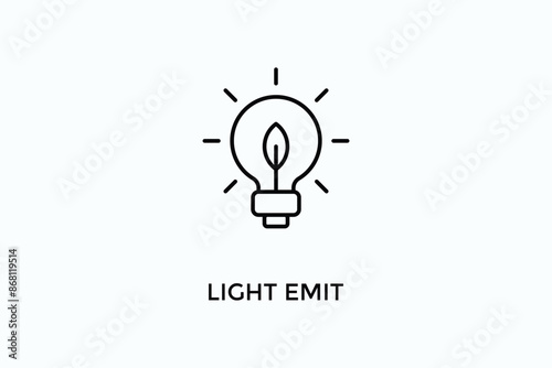 Light Emit Vector Icon Or Logo Illustration