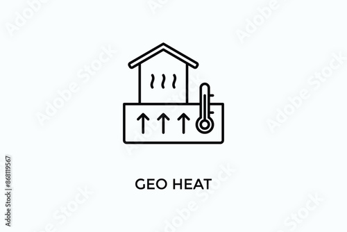Geo Heat Vector Icon Or Logo Illustration
