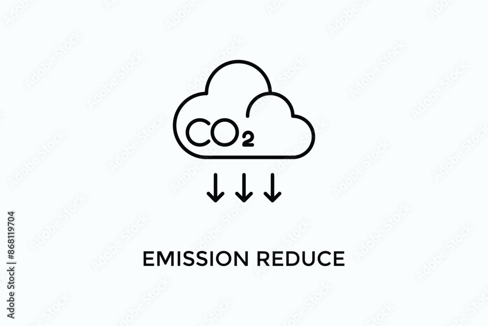Emission Reduce Vector Icon Or Logo Illustration Emission Reduce Vector Icon Or Logo Illustration