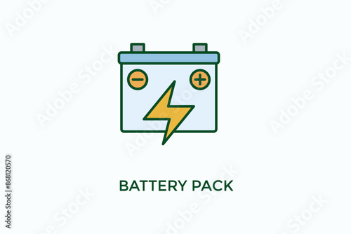 Battery Pack Vector Icon Or Logo Illustration