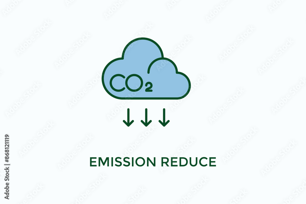 Emission Reduce Vector Icon Or Logo Illustration Emission Reduce Vector Icon Or Logo Illustration