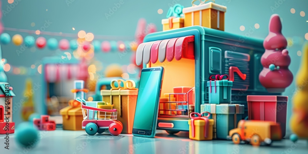 Christmas Shopping: Mobile Commerce in a Festive Toy Village Christmas Shopping: Mobile Commerce in a Festive Toy Village