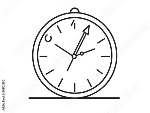 Clock Ticking Towards Investment Progress: A Minimalist One-Line Depiction of Steady Financial Growth