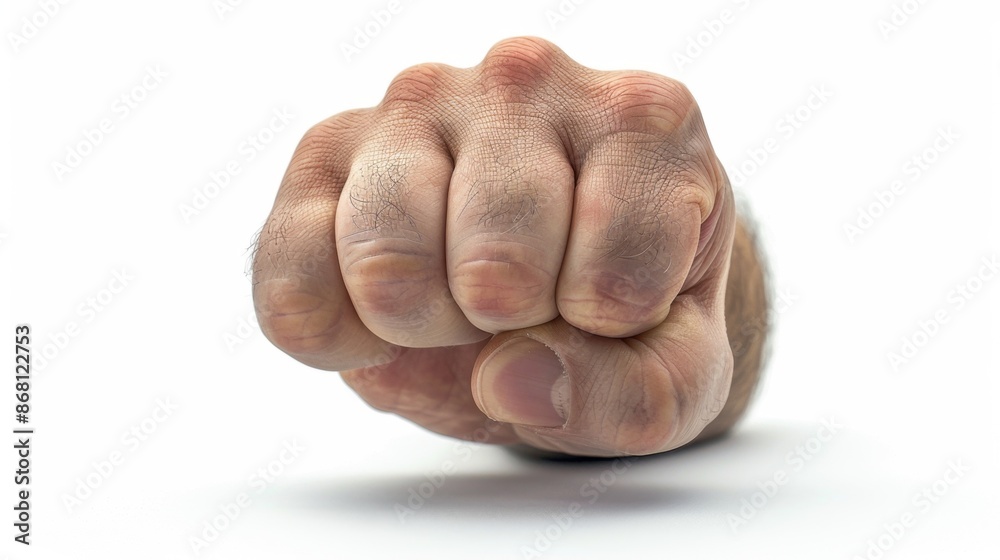 Punch hand front view. Aggresion concept. Illustration generated by ai Punch hand front view. Aggresion concept. Illustration generated by ai