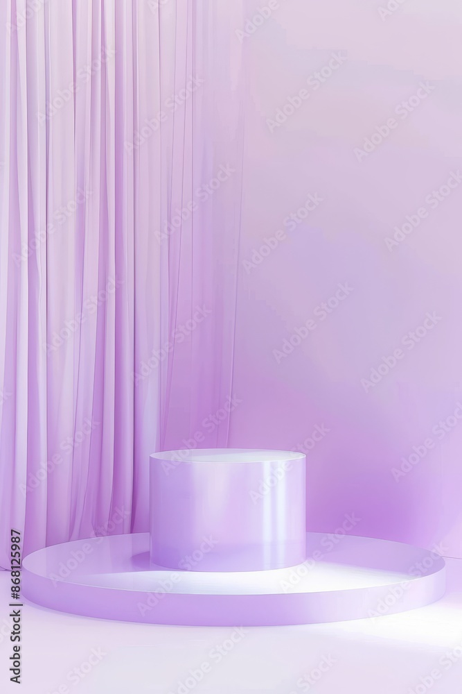 Modern minimalistic light purple background for product presentation
