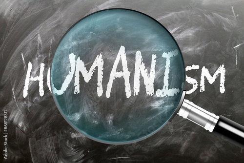 Obraz na plátne Humanism - learn, study and inspect it