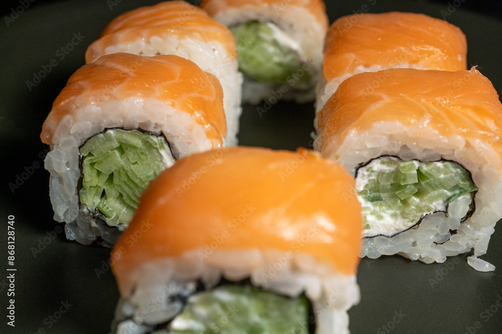 sushi with salmon sushi with salmon
