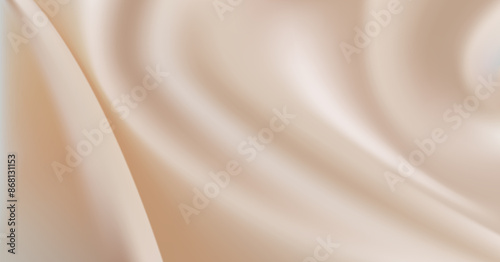 Soft beige fabric with elegant waves. Elegant and premium vector background for banners, posters and wallpapers.