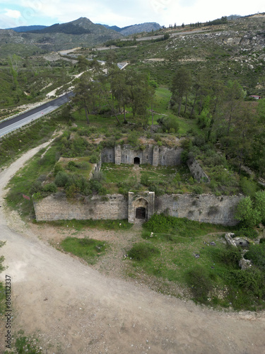 Kargı Han Caravanserai, located in Antalya, Turkey, was built during the Seljuk period.