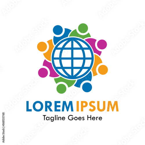 Community global design logo template illustration