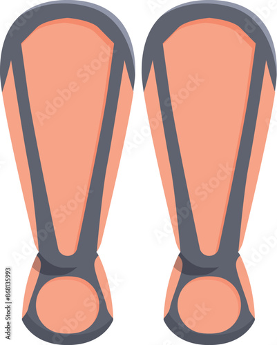 Soccer shin guards are protecting athlete from impact during game, safety equipment concept