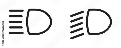 High low beam sign black icon vector illustration design
