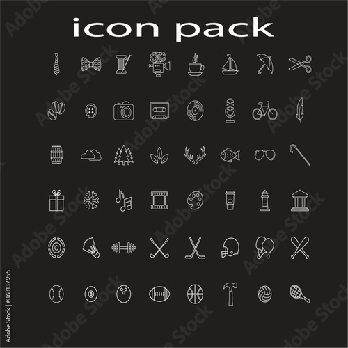 black and white icons for web