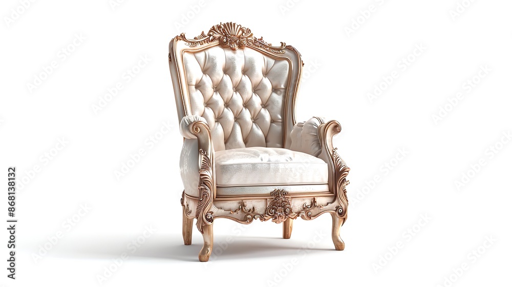 Classic Baroque Chair Isolated on White Background
Classic Baroque Chair Isolated on White Background