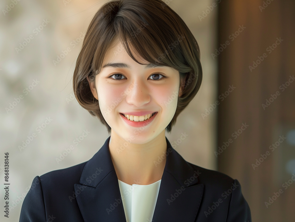 笑顔の女性スタッフ