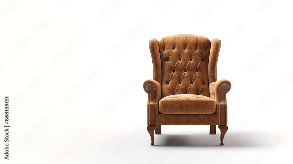 Fototapeta premium Digital Artwork of Simple Chair Design: Hyper-Realistic