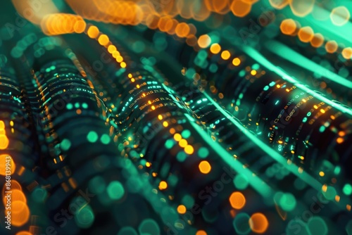Background of internet byte in a cable
