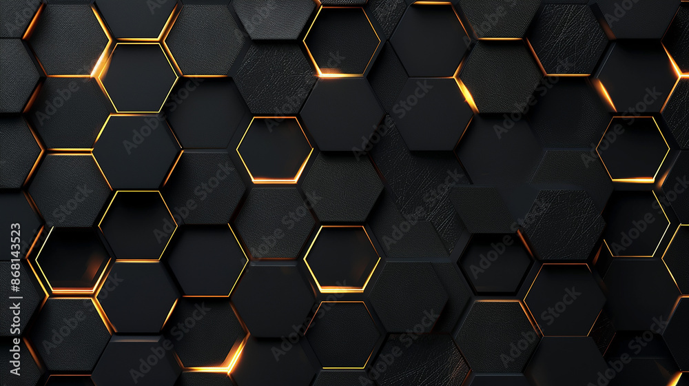 Elegant 3d rendering of a luxury hexagonal pattern Elegant 3d rendering of a luxury hexagonal pattern