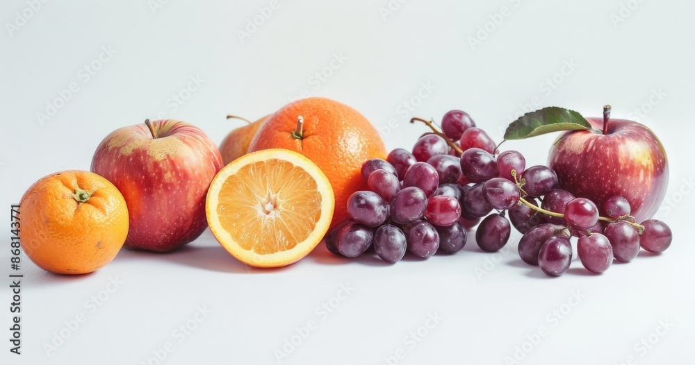 Fresh Fruit Arrangement: A Delightful Mix of Oranges, Apples, and Grapes Fresh Fruit Arrangement: A Delightful Mix of Oranges, Apples, and Grapes