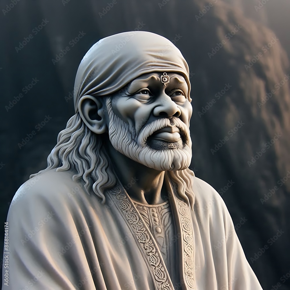 Shirdi Sai baba giving blessing to his devotees Shirdi Sai baba giving blessing to his devotees