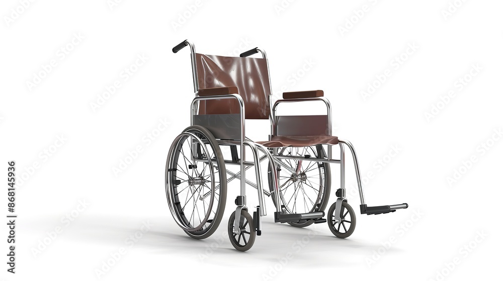 Fototapeta premium Invalid Chair Isolated on White Background