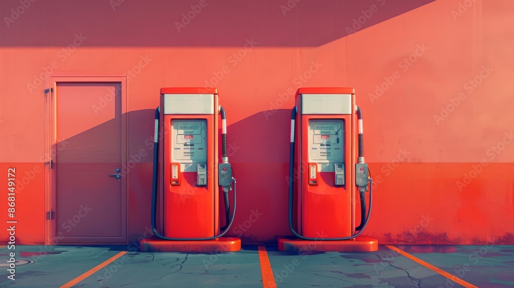 The wallpaper featuring a close-up of a gas pump nozzle highlights the industrial aesthetics and essential role of petroleum in the transportation sector. The wallpaper featuring a close-up of a gas pump nozzle highlights the industrial aesthetics and essential role of petroleum in the transportation sector.