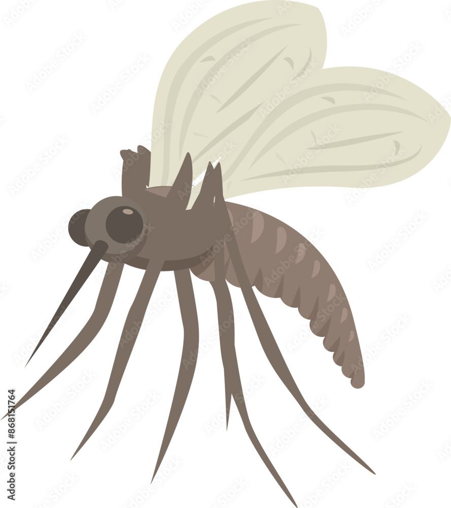 Fototapeta premium Mosquito flying spreading malaria zika dengue and other diseases