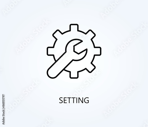 Setting Vector, Icon Or Logo Sign Symbol Illustration 