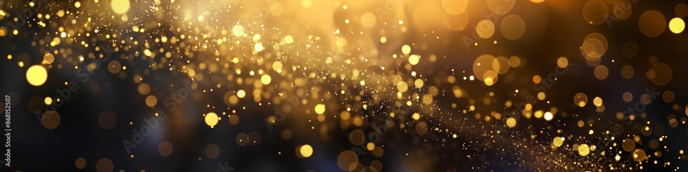 Abstract golden background with bokeh effect and shining defocused glitters. Festive gold texture for Christmas, New Year, birthday, celebration, greeting, victory, success, magic party. Abstract golden background with bokeh effect and shining defocused glitters. Festive gold texture for Christmas, New Year, birthday, celebration, greeting, victory, success, magic party.